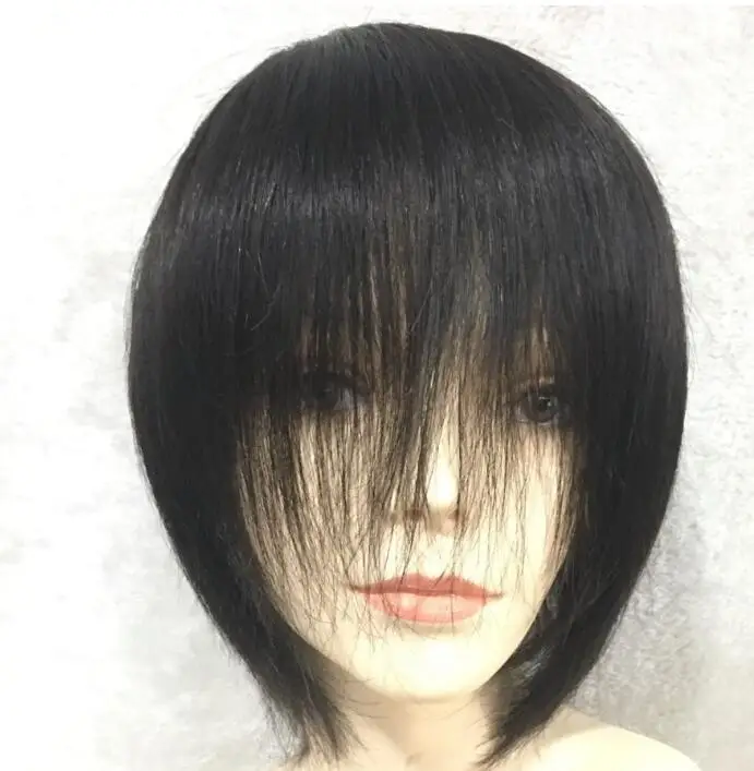 

Tope quality virgin human hair full hand tied wigs with topper silk base for Asian women/men drop shipping fast delivery