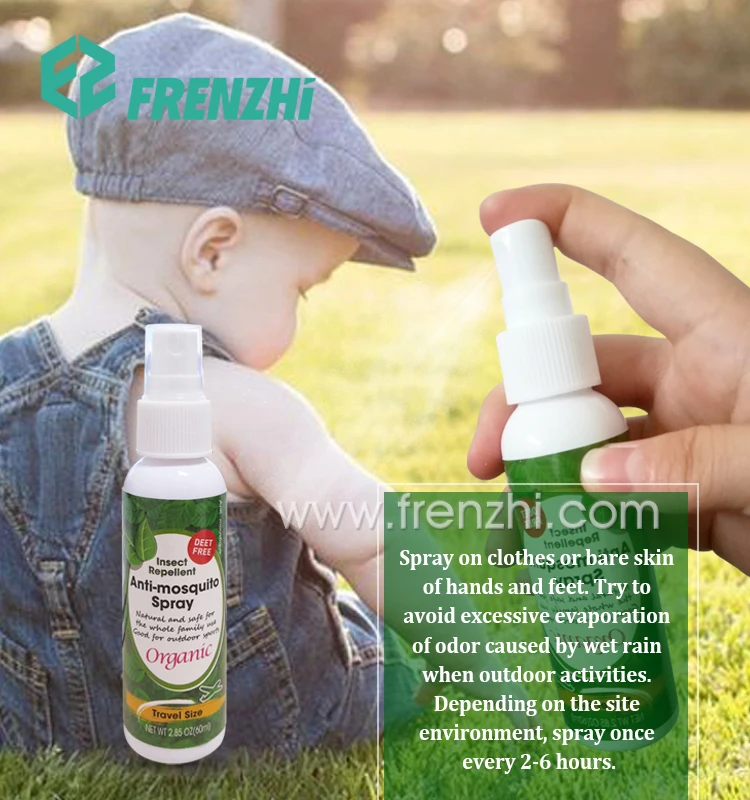 
Best all essential oil eco friendly anti mosquito spray insect repellent spray for baby FZ04 
