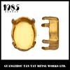 Golden Brass Round Stone Settings Brass Jewery setting