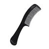 Black 20.6cm Natural Plastic Unbreakable Detangling Curved Scalp Rake Comb