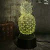 Remote Control 3D Pineapple Ananas LED Night Light 7 Color Change Home Room Decor Child Kids Baby Sleeping Desk Lamp Festival