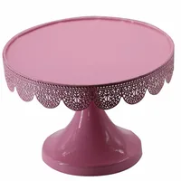 

Party decorating fancy foldable pink china supplier iron wire plate candy bread metal steel tray wedding cupcake cup cake stand