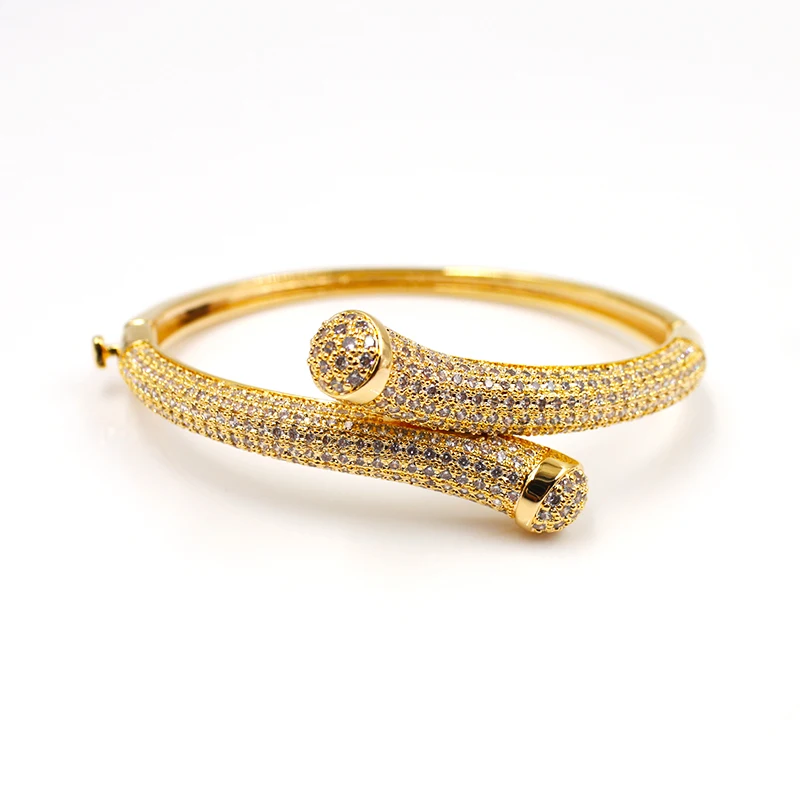 

Echsio High Quality Sparkling AAA Cubic Zirconia Bracelet Luxury Women Jewelry Bangle For Women Wedding Party Gift SZ032