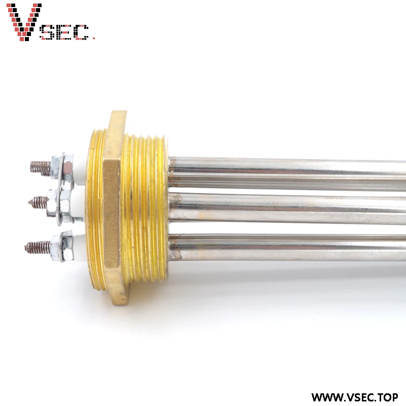 380v 3 Phase 6kw Bsp Threaded Immersion Heater For Autoclave Boiler