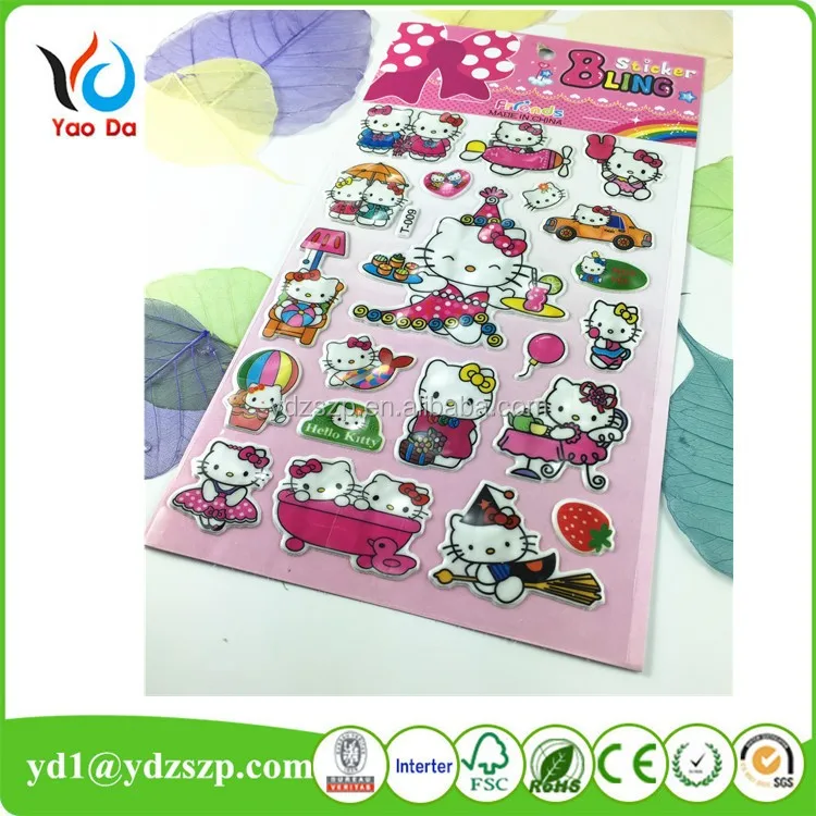 Fashion Hello Kitty Foam Sticker Cute Cartoon Kids 3d Puffy Sticker