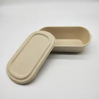 

100% Biodegradable Compostable Square Plate Bagasse Sugarcane Pulp Paper Food Container