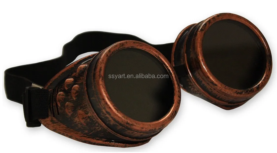 Brass Yarizm Steampunk Goggles Rustic Copper Vintage Goggle Cyber Welding Goth Cosplay Glasses