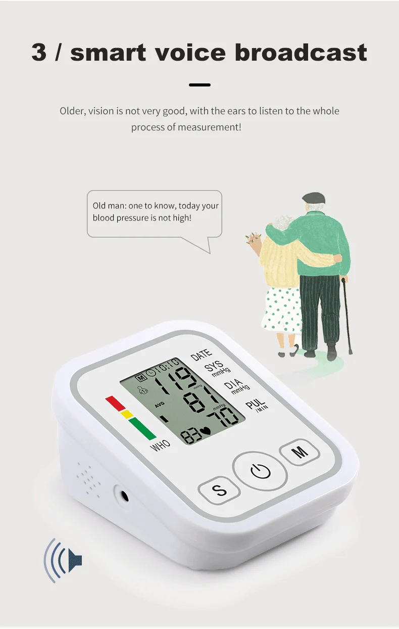 2019Intelligent digital heart rate monitor sphygmomanometer family and hospital blood pressure monitor