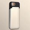 card holder hard plastic back cover for iphone case with mirror