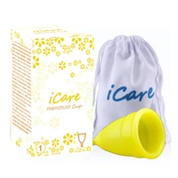 

GMC408 Cheap Wholesale 8 Colors Icare Folding Menstrual Cups Silicone Women Period Cup With Holder