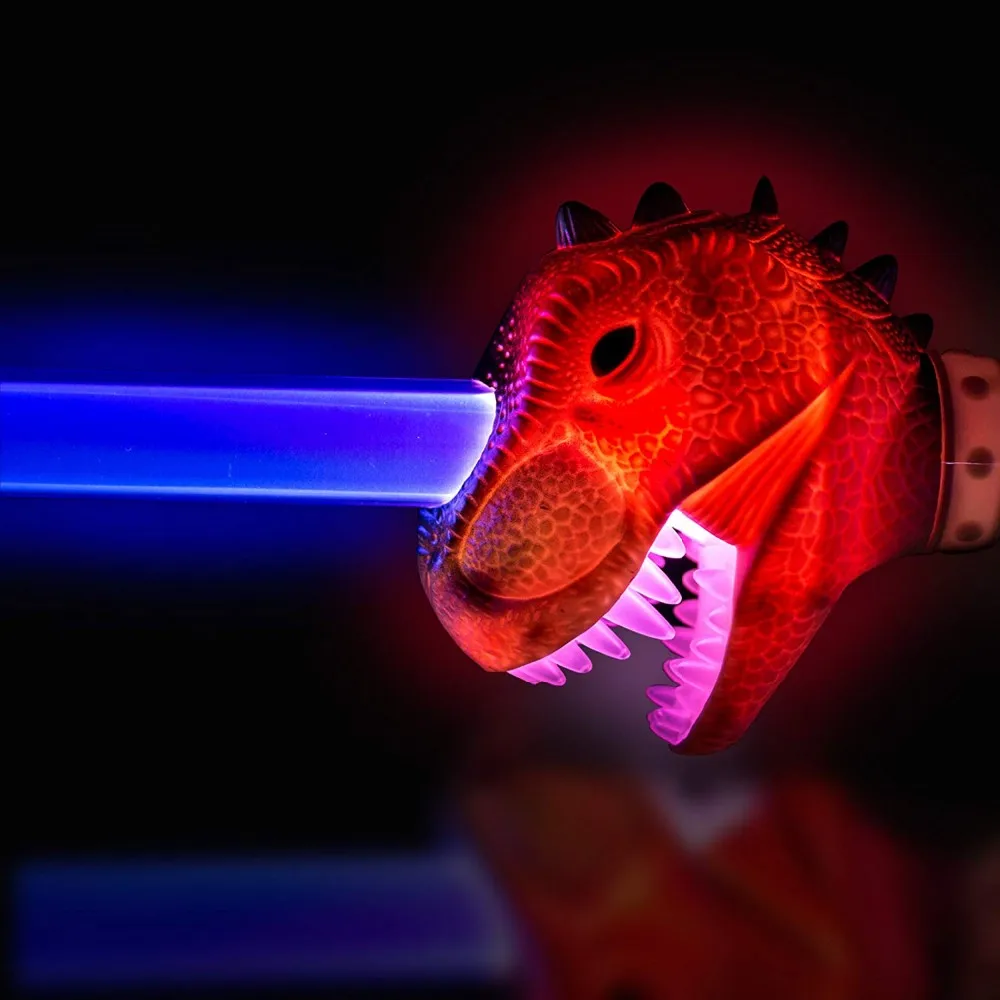 Led Plastic Flashing Dinosaur Sword With Crystal Ball