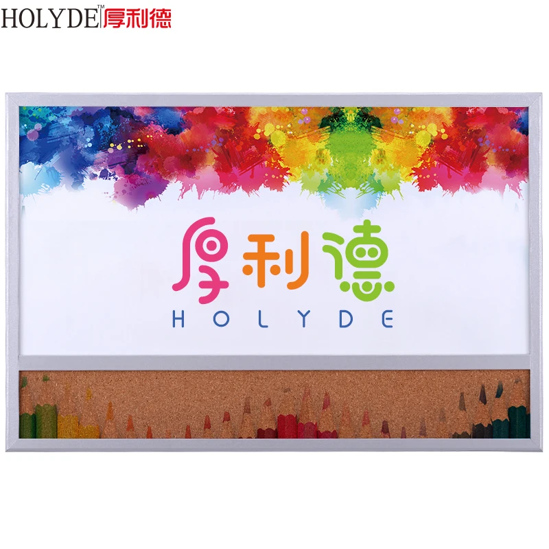 
40*60 Combination Magnetic Whiteboard Bulletin Cork Board in Wooden Frame 