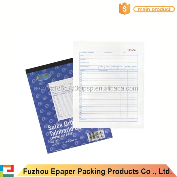 50 Sheet 2-Part Sales Book Order Receipt Invoice Carbonless Copy