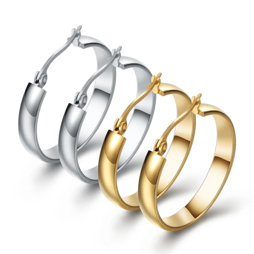 

Fashion New Products Promotion Wedding Stainless Steel Hoop Earrings Jewelry