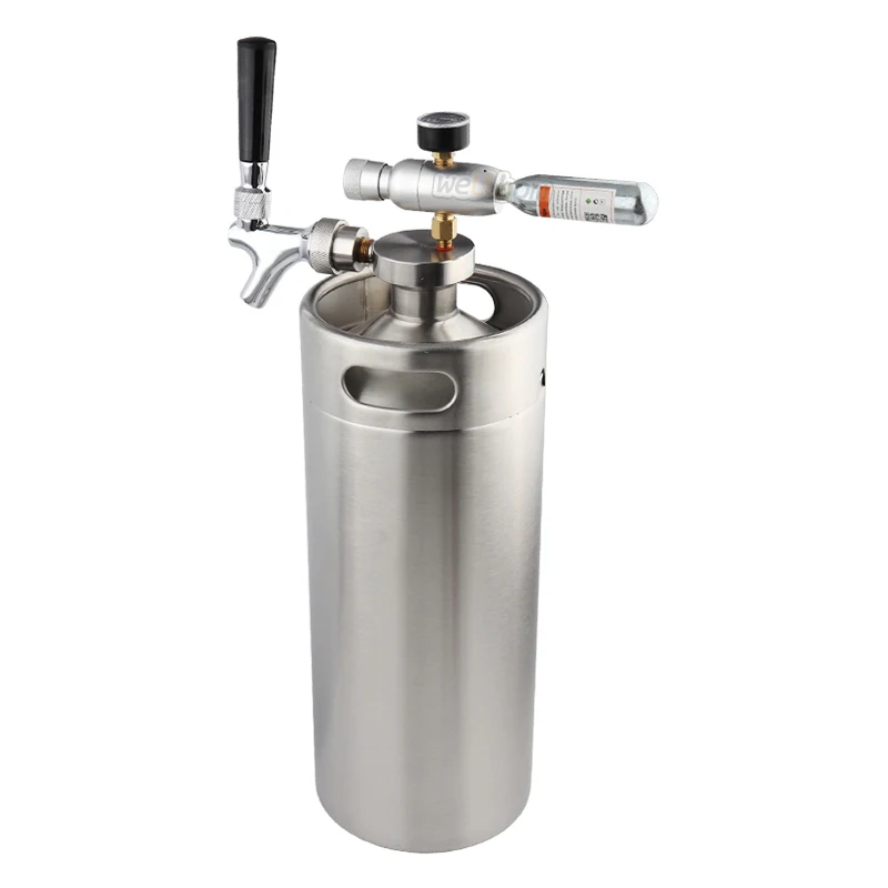 Stainless Steel Mini Beer Growler Spears With Tap Faucet With Co2 ...