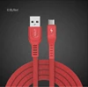 Extended tail design multi color 2.4A output data line for type c flat usb cable