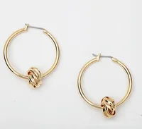 

Zooying gold big Hoop knot stud knot earring