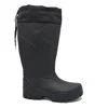 Customized black men winter rain shoes waterproof Soft Lining keep warm rain boots