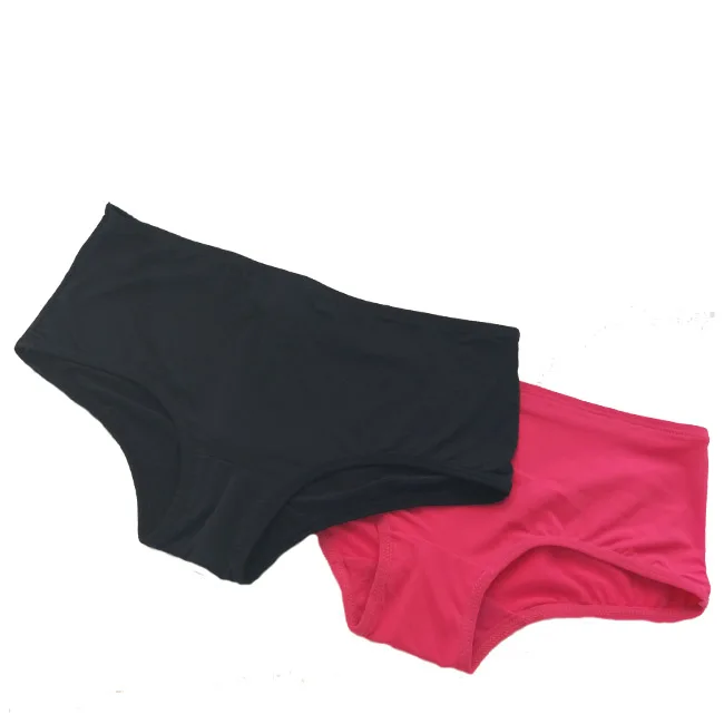 

In-stock women simple color panty comfortable panties polyamide elastane underwear, Black and pink