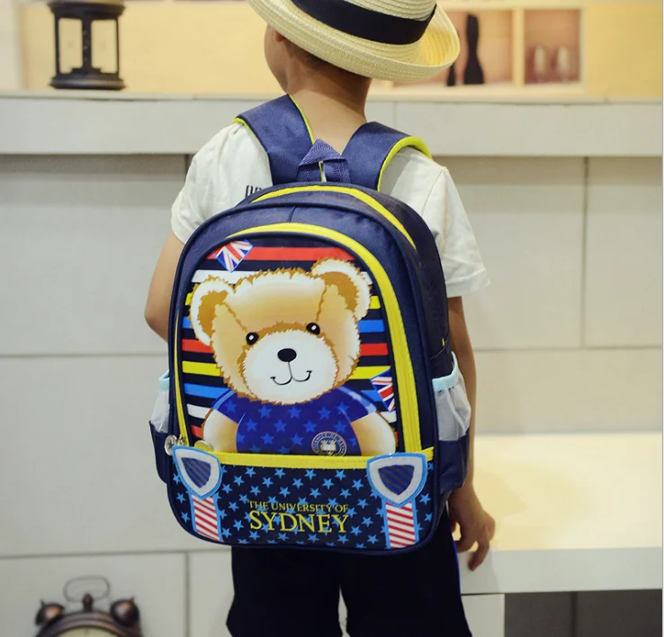 funny school childrens backpacking backpacks bear printing