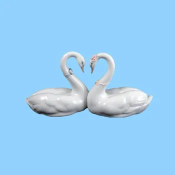 Home Decor Wedding Favor Gifts Lladro Figurine Kissing Swans Home Decor Wedding Favor Gifts Lladro Figurine Kissing Swans Cake Topper