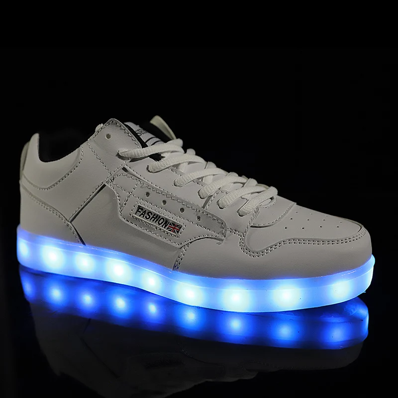 

Unisex LED Shoes High Top Breathable Sneakers Light Up Shoes for Women Men Girls Boys Size 4.5-13, Picture