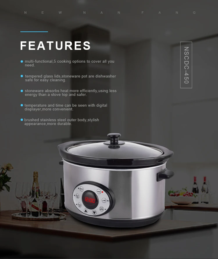 2020 Most Popular Crockpot Digital Hot Pot Cooker Manufacturer Slow