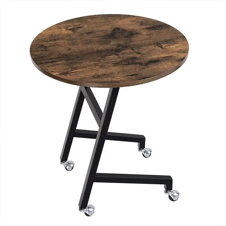 Vasagle Home Goods Industrial Accent Side Tables Round Wooden Center