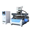 Woodworking CNC machine for carving 3d and 2d patterns on aluminum composite panel