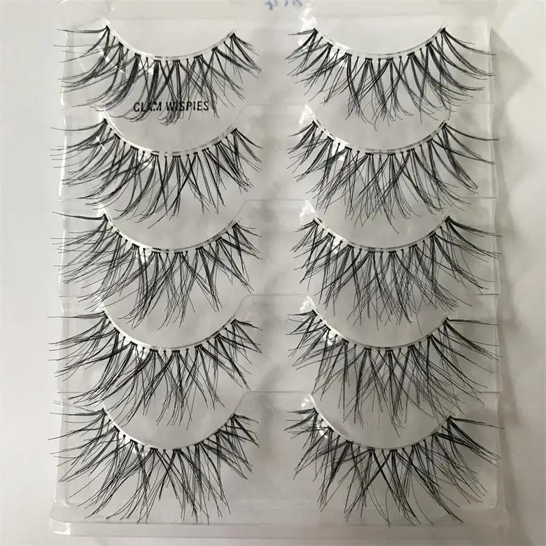 

Clear Band Natural Style Lashes Famous Wispy Style Lashes Top Product Kit Individual Box Design Custom Logo Wholesale Samples