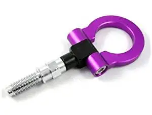 One Piece Of Aluminum Auto Universal Fittings JDM Purple Racing Tow Hook Fit For Universal European Car Auto Trailer Ring