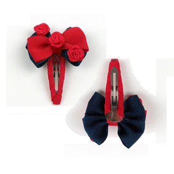 Custom Wholesale Different Type Professional Ribbon Bow Hair Clips