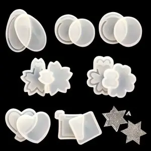 Image of multi shaped oval round square silicone shaker mold