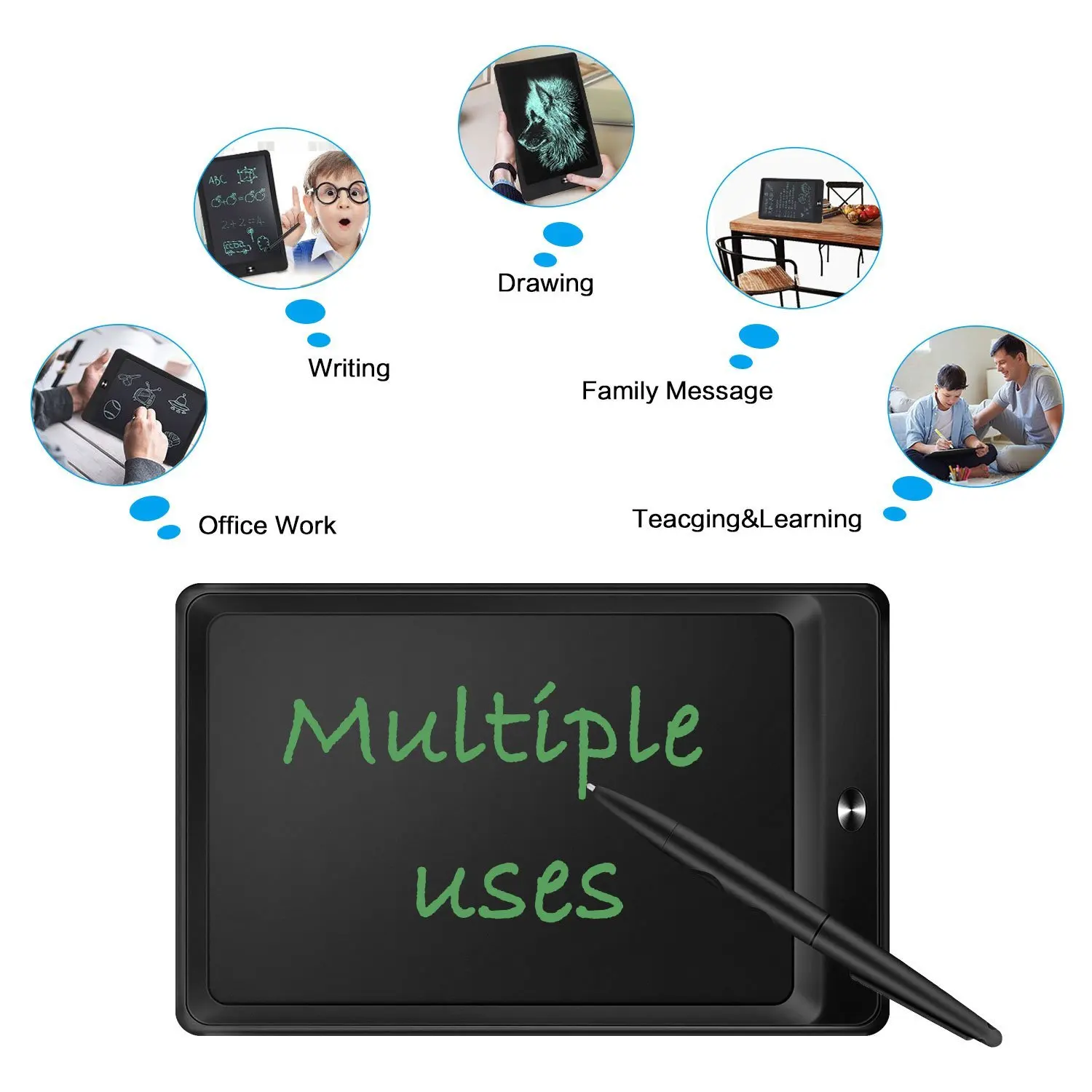 8.5 Inch LCD Digital Writing Tablet Paperless Drawing Board with Pen Erasable Writing Pad