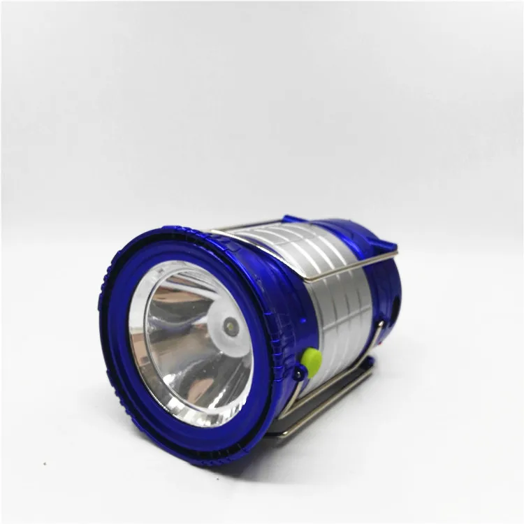 Solar powered led camping lantern folding rechargeable emergency light 8288