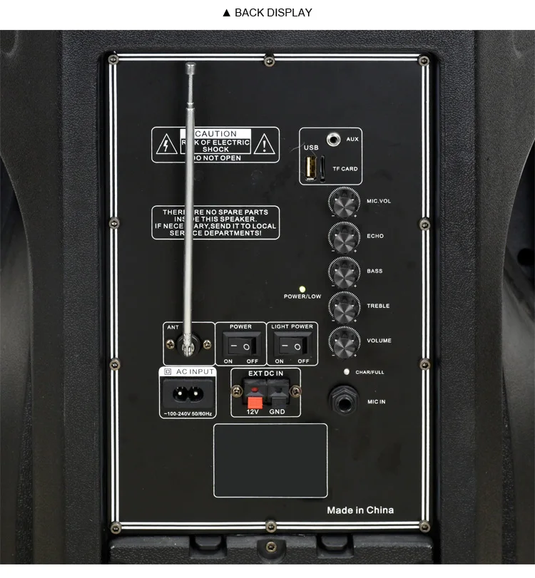 Feiyang Speaker 15 Inch Ibastek Speaker Karaoke Manufacture Temeisheng