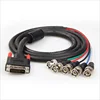 DVI Male to 5 BNC Female RGBHV Connector Cable Color Difference Component Adapter Cable