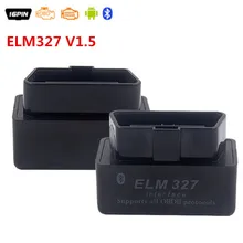 Mini ELM 327 V1.5 Bluetooth Interface ELM 327 OBD2 OBDII Bluetooth Diagnostic Tool ELM327 Bluetooth V1.5 for All OBD2 Protocols