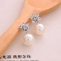 

2019 Yiwu factory directly sells Korean snow ear nail stall small jewelry wholesale Earrings for women