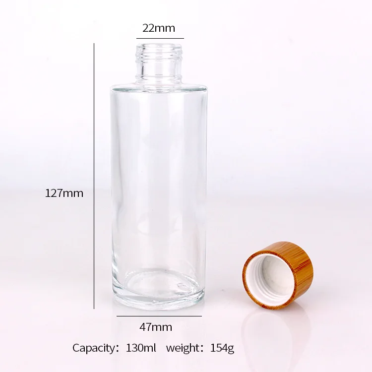 120ml Transparent Glass Body Oil Bottle Essential Oil Bottle With