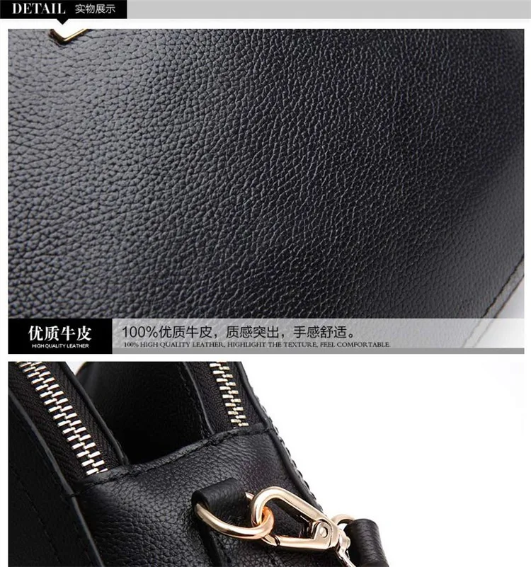 New 2015 Fashion Women Genuine Leather Messenger Bag Shoulder Bags Crossbody Bolsos Carteras Mujer Marca Handbags Famous Brands17