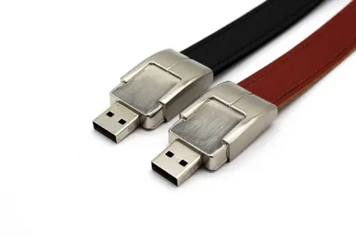 Real Capacity Leather Bracelets USB Flash Drive 8GB Leather Pen Drive - ANKUX.COM
