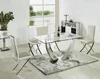 living room table 12 mm tempered glass dining table luxury set 1 table and 6 chairs