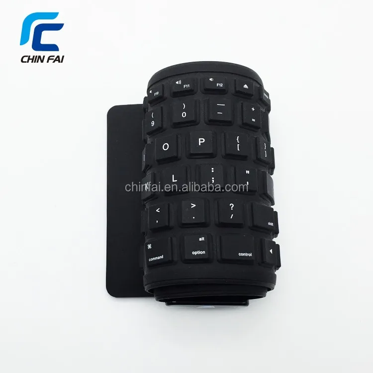 Multi-Color Wireless Keyboard Foldable Silicone Roll-Up Flexible Keyboard Computer Accessories