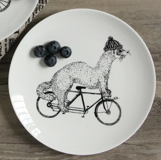 

custom porcelain dinner serving plate, White or customised
