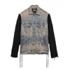 DiZNEW Fashion Two Tone Japanese Trucker Denim Jacket For Women