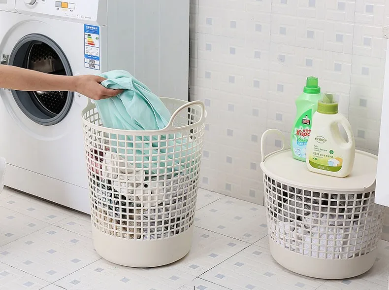Wholesale Colored Plastic Round Laundry Hamper Plastic Laundry Basket