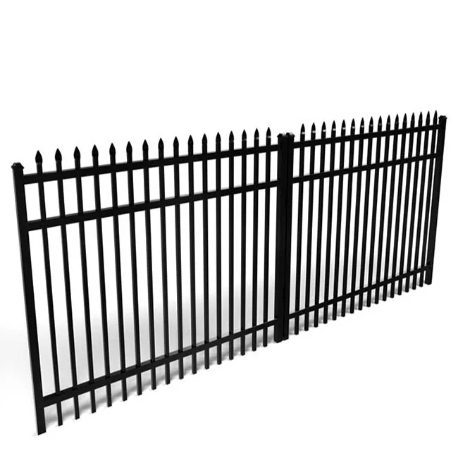 

HOT SALES China manufacture powder painted arrow steel fence, Black(ral9005)/white(ral9010)