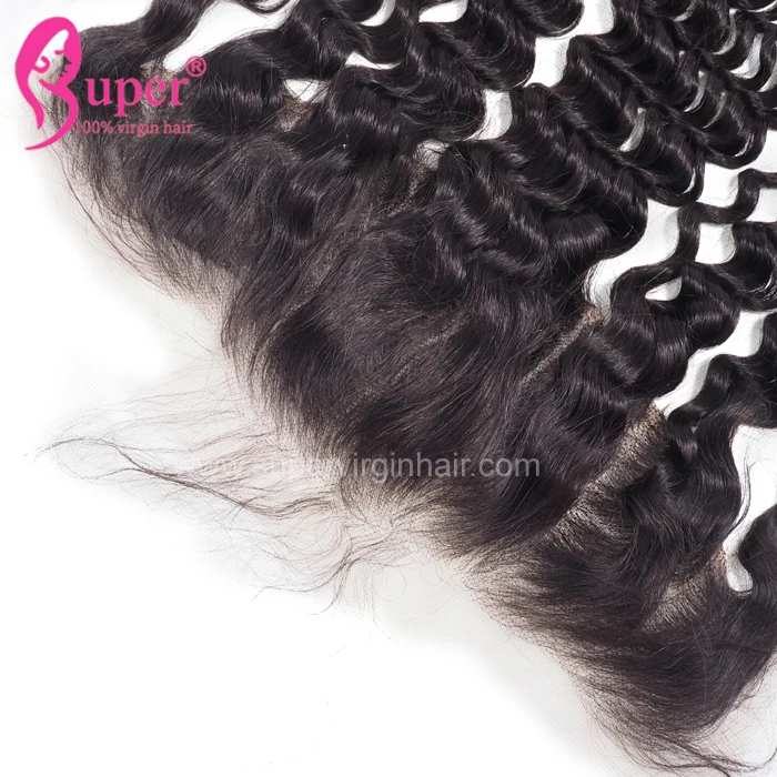 

2018 New Arrival Invisible Swiss Lace Frontal, 13x4 Deep Wave Ear To Ear Pre Plucked Lace Frontal with Soft Baby Hair