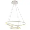DENKO Modern Circular Acrylic Chandelier Lighting Three Ring Contemporary Ceiling LED Pendant Light